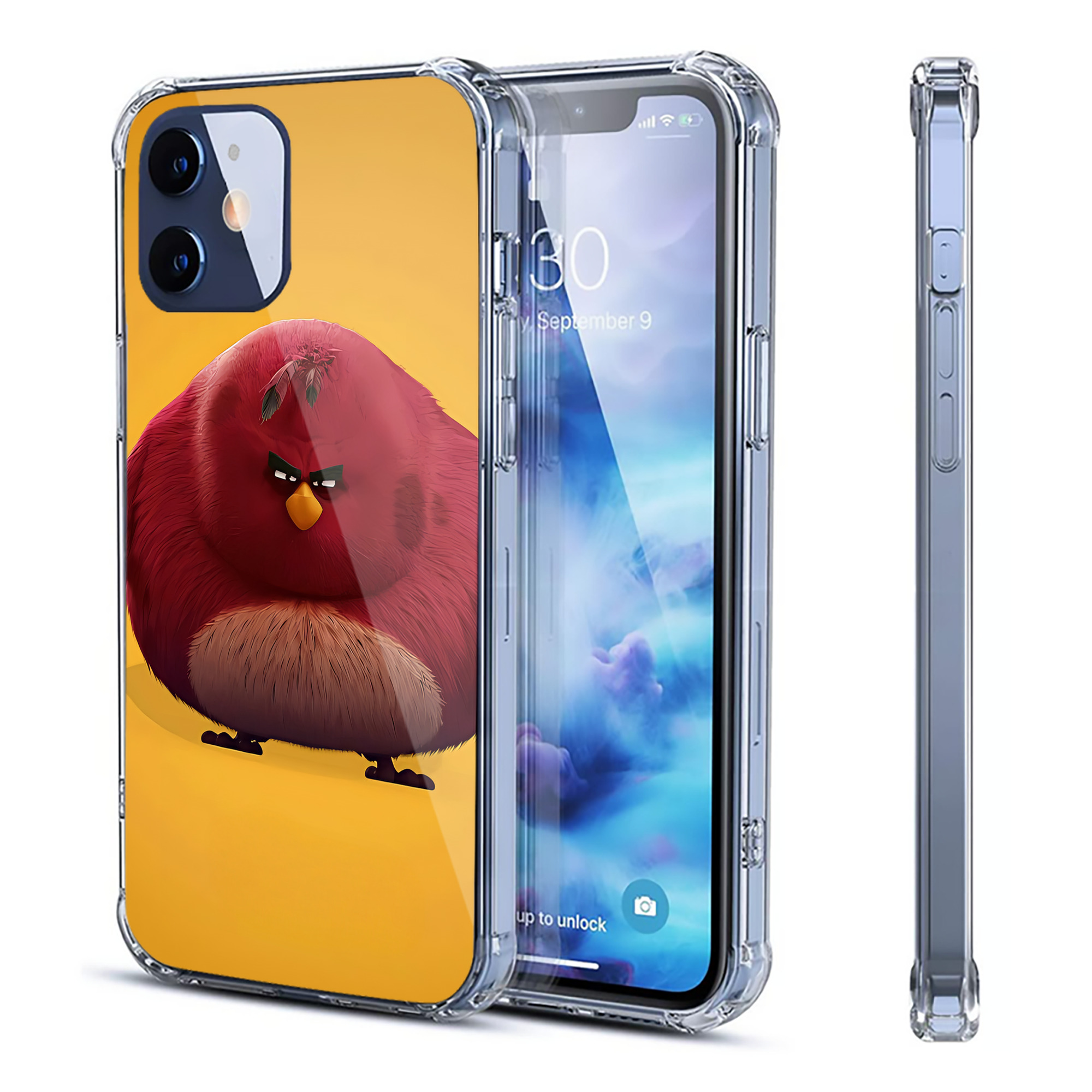 （画像用） Angry Birds アングリーバード 【iPhone 12シリーズ対応】透明スマホケース（クリアソフトケース）